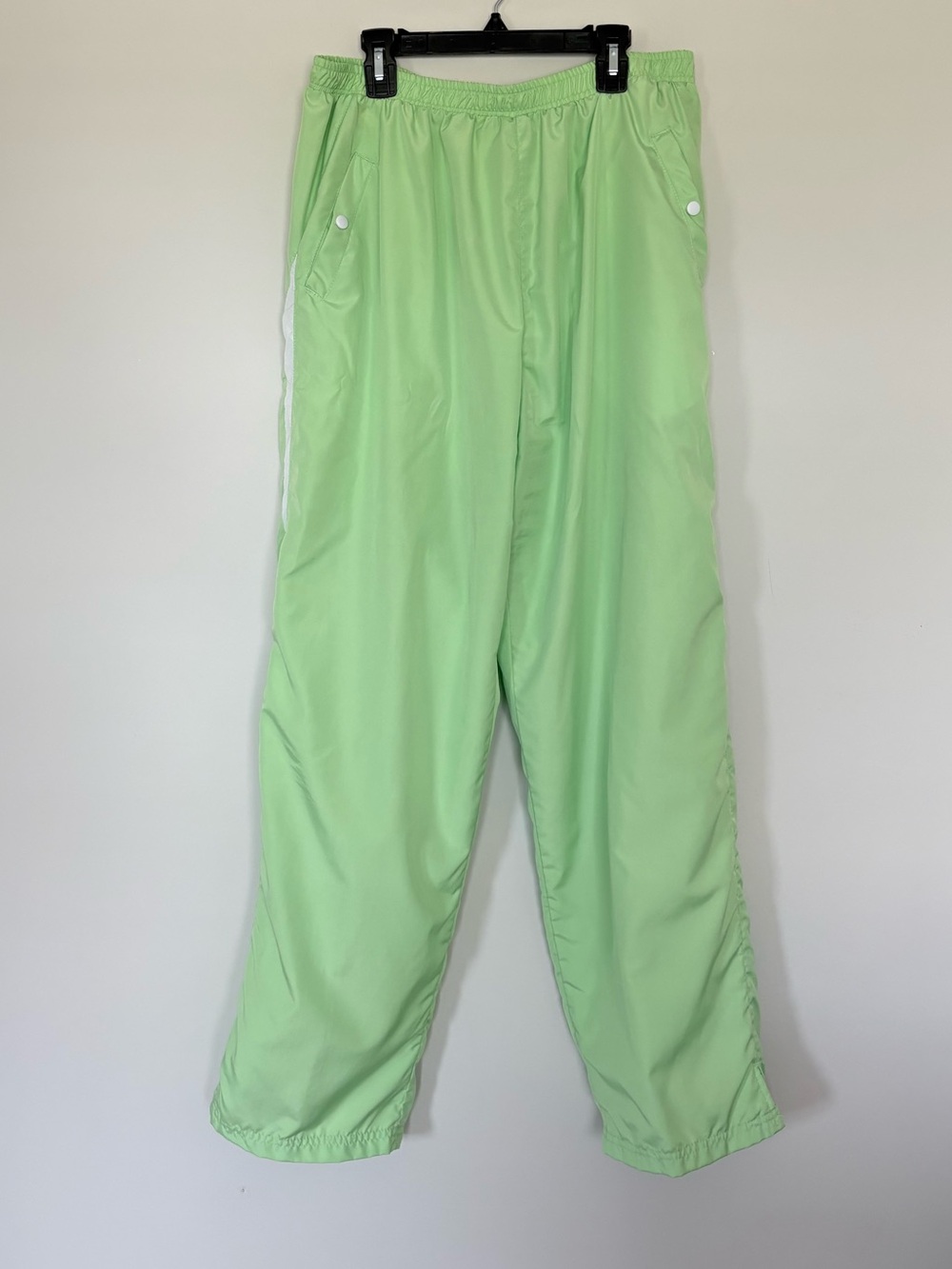 Vintage Studio Works Lime Green Track Pants Large Mesh Lined Windbreaker Swishy